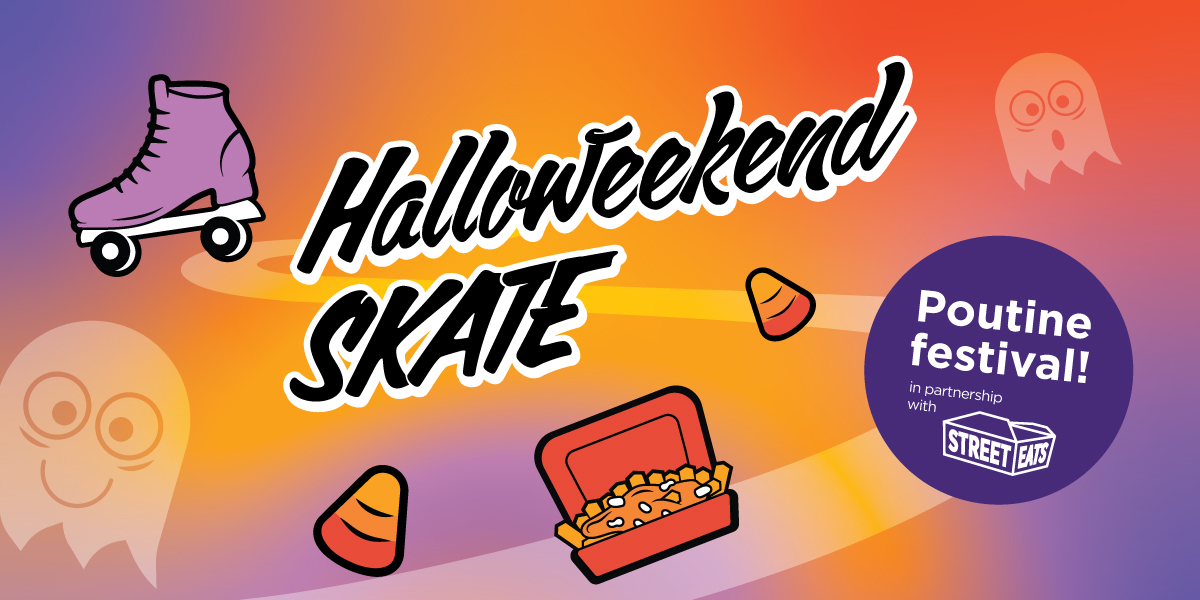 Event graphics for Halloweekend Roller Skate.