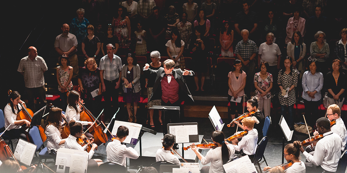 The Mississauga Symphony Youth Orchestra performing.