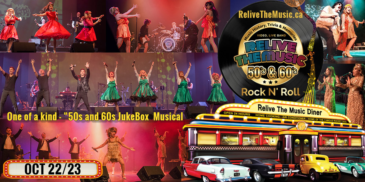 A group of performers from he Relive the Music 50's & 60's Rock n Roll Show