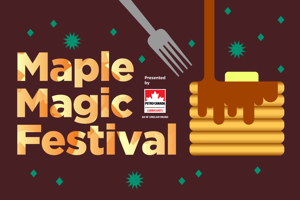 event graphic with fork and stack of pancakes