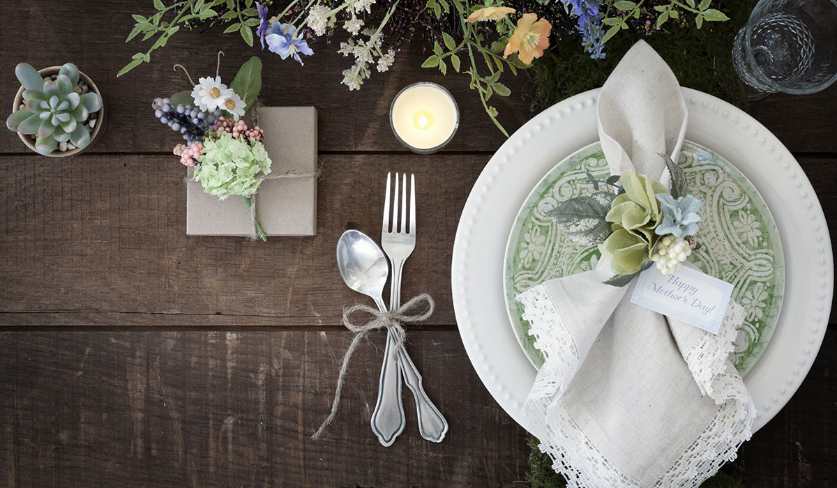 A dinner place setting.