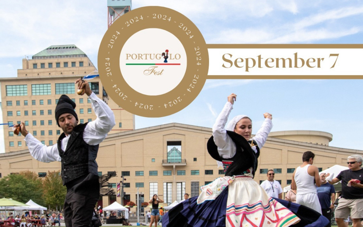 Portuguese traditional dancers on Celebration Square