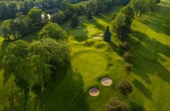 An aerial view of Lakeview Golf Course in Mississauga