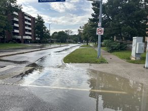 August 18 Flood - Flooded street - water pooling