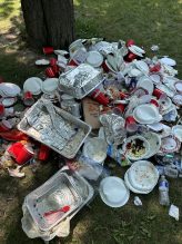 Illegal Dumping - Garbage left at a park