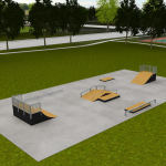 Artist rendering of the future skate park